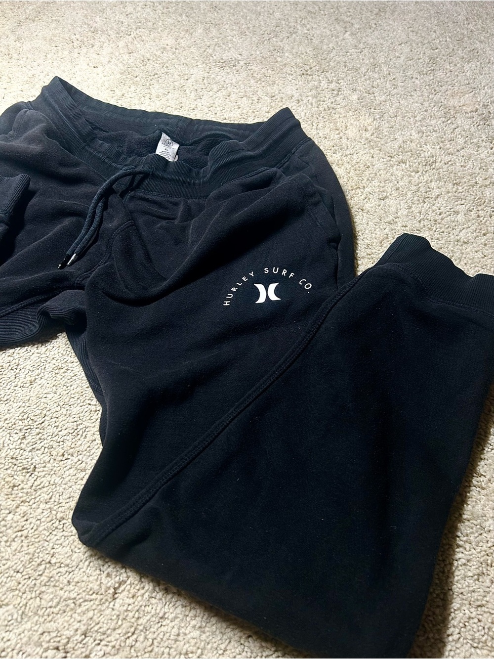 Hurley Surf Co Black Fleece Jogger Sweatpants XL